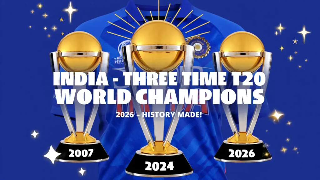 India Wins T20 World Cup 2026 | IND vs NZ Final Score, Highlights & Scorecard – March 8
