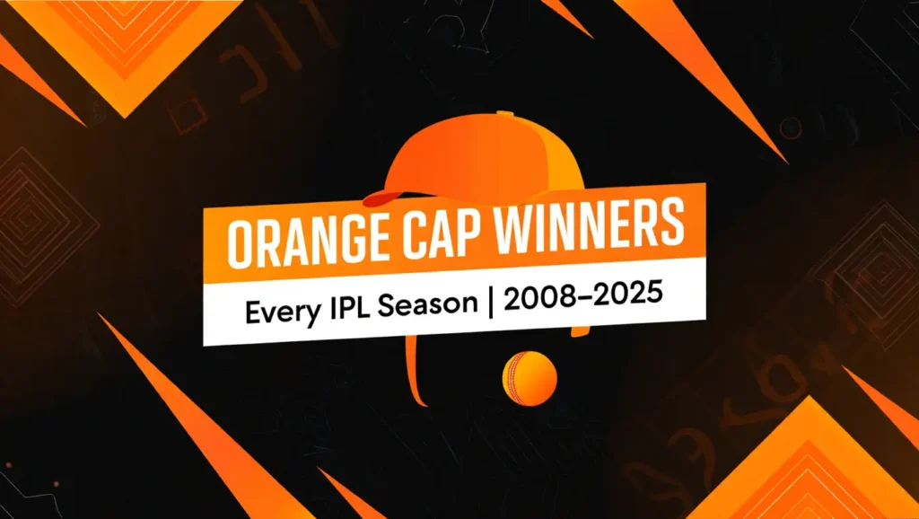 IPL Orange Cap Winners List — Every Season 2008 to 2026